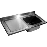 CombiSteel Edelstahl Einbauspüle rechts 1200 x 600 mm Handbetätigung