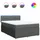 vidaXL Boxspringbett 140 x 200 cm Dunkelgrau