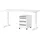 Germania Büromöbel-Set GERMANIA "Mailand", weiß, B:140cm, Holzwerkstoff, Metall, Arbeitsmöbel-Sets, Büromöbel-Set, inkl. Schreibtisch und Rollcontainer