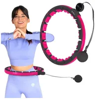HMS HHM16 Hula Hoop Schwarz/Pink mit Magneten, und Zähler