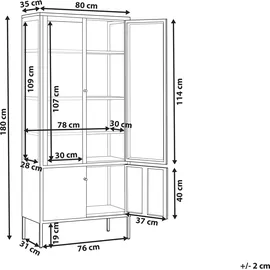 Beliani Vitrine - Buffetschrank, OXTED