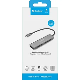 Sandberg USB-C 6-in-1 MediaDock