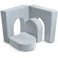 Linodino Kindersofa Magisches Tor – Spielsofa Add-on mit Bögen, Kindersofa Bauteil, Spielsofa Add-on blau