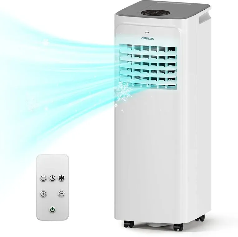ELECCI 9000 BTU Mobile Klimagerät, 4-in-1 Gerät mit Kühlung, Entfeuchtung & Lüftung, Fernbedienung & 24-Stunden-Timer, Energieklasse A, R290 Kältemittel, Fenster-Kit inklusive, für Räume bis 30 m2