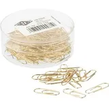 Wedo Büroklammern 910153, 26mm, gold, Messing, 140 Stück,