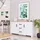 Homestyle4u Sideboard 150 x 89,5 x 41 cm Weiß / Eiche