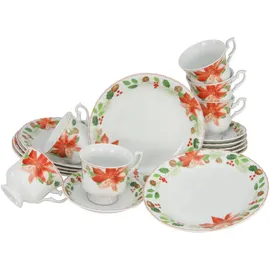 CreaTable Ivona Kaffeeservice 18-tlg. Christrose