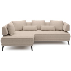 Ecksofa Giotto Stoff Grau Taupe