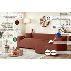 Home Affaire »LILLIANA Designsofa, L-Form mit Recamiere rechts/links bestellbar« L-Form mit Wellenunterfederung, Maße B/T/H: 256/160/76 cm