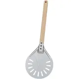 Crediri Professioneller Pizzaschieber, langer Griff, 7/8/9 Zoll perforierter Pizzaschieber, Pizzaschieber, Aluminium-Pizzaschieber, klein – 8 Zoll,
