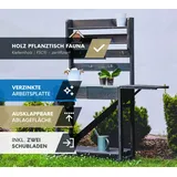 Westmann Pflanztisch Fauna 157 x 38 x 156 cm Anthrazit