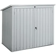 Beliani Gerätehaus Pultdach 0,96 x 1,58 m Grau
