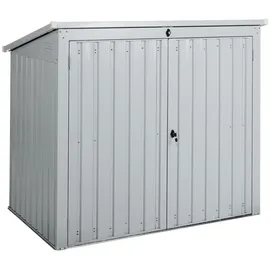 Beliani Gerätehaus Pultdach 0,96 x 1,58 m Grau