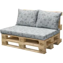 Hti-Living Palettenkissen 120 x 80 cm Grau