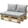 Hti-Living Palettenkissen 120 x 80 cm Grau