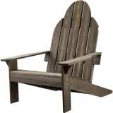 Wiltec Massivholz Adirondack Gartenstuhl 89 x 72 x 92,5 cm natur