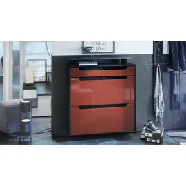 Vladon Annie 89 x 96 x 23 cm schwarz matt / rot