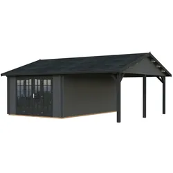 Palmako Gartenhaus Irene 19,0+16,2 m2 - 44mm naturbelassen