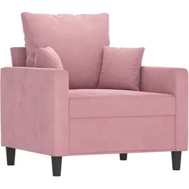 vidaXL Sessel Rosa Samt 47 x 77 x 60 cm Rosa