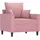 vidaXL Sessel Rosa Samt 47 x 77 x 60 cm Rosa