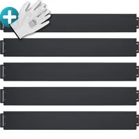 Gardebruk GARDEBRUK® Rasenkante verzinkt 25m x 14cm hoch Schwarz