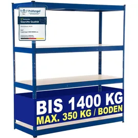 CLP Lagerregal Metall 160x60x180 cm blau