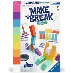 Ravensburger Spiel 22473 - Make'n'Break - Around the World - Gesellschaftsspiel für die ganze Familie mit Bausteinen