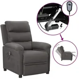 vidaXL Relaxsessel Elektrisch 92 x 101,5 x 0 cm Dunkelgrau mit Fernbedienung