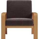 sit&more Sessel »Kolding«, Armlehnen aus eichefarbigem Buchenholz, verschiedene Bezüge und Farben braun
