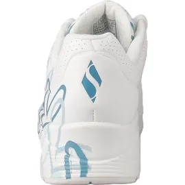 SKECHERS UNO Spread The Love Damen Weite M Weiß/Blau/Türkis 37