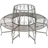 Tectake tectake® Baumbank, im Antik-Stil, 360°, für mehrere Personen, wetterfest, 164 x 164 x 89 cm
