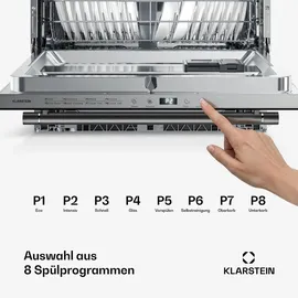 Klarstein Luxara Einbaugeschirrspüler (vollintegrierbar, 600 mm, Schwarz)