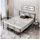 Costway Metallbett 160 x 200 cm Schwarz