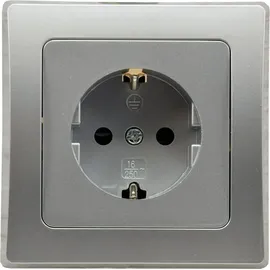 ChiliTec Schuko-Steckdose Unterputz 250V 16A Silber 1 St.