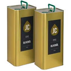 JC Olivenöl Bio Nativ Extra 2 x 5 l Kanister (19,99 €/l - 7% USt), inkl. Versand (Österreich / Schweiz zzgl. Porto)