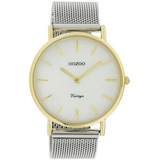 Oozoo Armbanduhr Timepieces Damen Weiß/Gold C20119 - Silber/Weiß