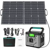 SWAREY 518Wh Powerstation Solar Generator mit 100W SOLARPANEL