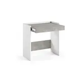 Dmora Schreibtisch Dbeltrá, Moderner Schreibtisch mit Schublade, Studier - oder BÃ1/4rotisch fÃ1/4r PC - Buchhalter, 100% Italy, 80x40h79 cm, Weiß und Beton