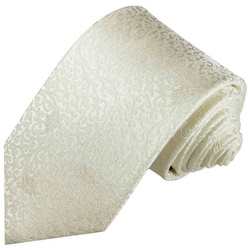 Paul Malone Krawatte Herren Hochzeitskrawatte floral 100% Seide Bräutigam Hochzeit Schlips Schmal (6cm), Extra lang (165cm), ivory wollweiß 2114 beige schmal – 6 cm x 165 cm