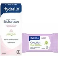 Hydralin® Sécheresse Crème Lavante Hydratante + Quotidien Lingettes Douces Biodégradables 1 pc(s)