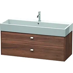 Duravit Brioso Waschtischunterbau BR415701079 1184x459mm, Nussbaum Natur/Chrom, 2 Auszüge
