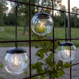 Star Trading Solar-Hängeleuchte Globe 3er-Set