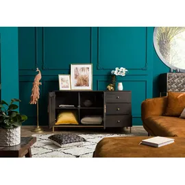 Massivmoebel24 Kommode Mango 145x40x77 grau geölt Diamond #107