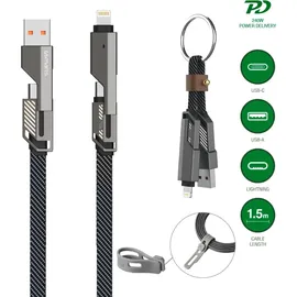 4smarts USB-C auf Apple Lightning 1,5 m Grau