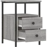 vidaXL Nachtschrank Grau 34 x 35,5 x 50 cm Eiche