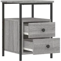 vidaXL Nachtschrank Grau 34 x 35,5 x 50 cm Eiche