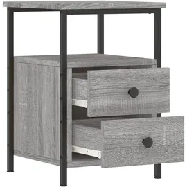 vidaXL Nachtschrank Grau 34 x 35,5 x 50 cm Eiche