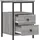 vidaXL Nachtschrank Grau 34 x 35,5 x 50 cm Eiche