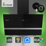 KKT KOLBE Dunstabzugshaube 80cm Kopffrei Wandhaube Schräghaube schwarz SmartHome