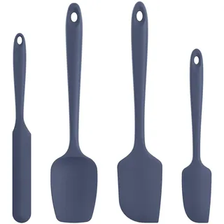 U-Taste Silikon Spatel & Teigschaber 4er Set, 315°C Hitzebeständiger Antihaft-Gummispachtel Kuchenspatel, Nahtloses Einteiliges Design für Kochen Backen Mischen